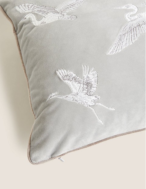 Pure Cotton Floral Tassled Cushion