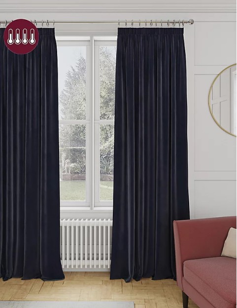 Velvet Eyelet Temperature Smart Curtains