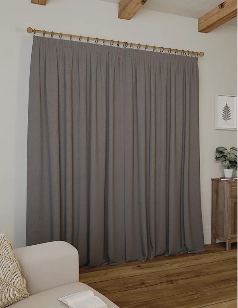 Velvet Pencil Pleat Temperature Smart Curtains