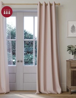 Brushed Pencil Pleat Blackout Temperature Smart Curtains