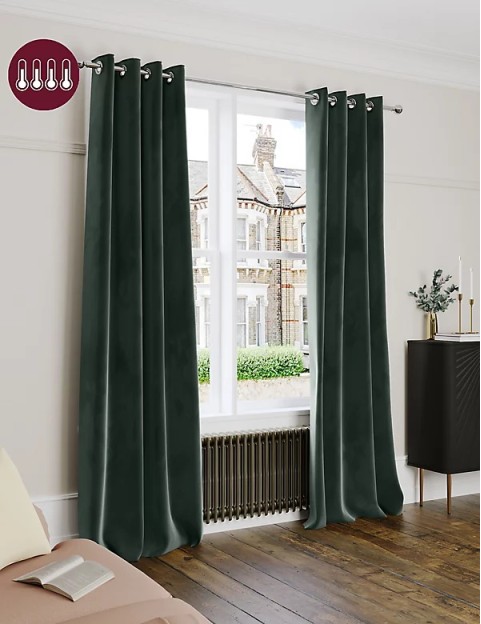 Velvet Eyelet Ultra Temperature Smart Curtains