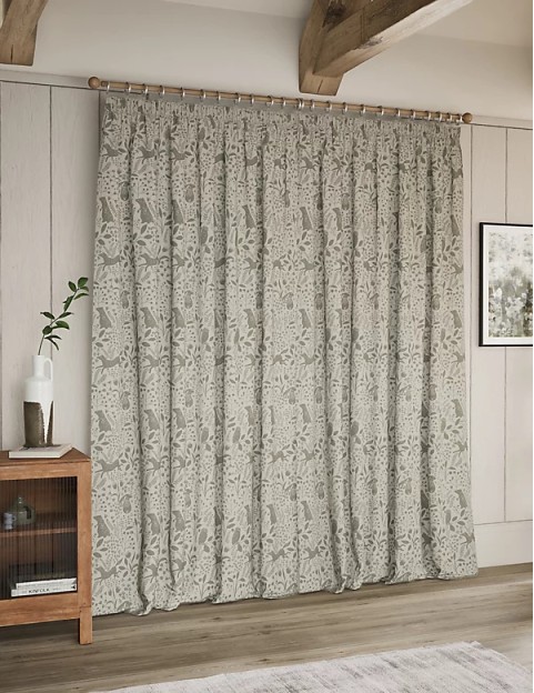 Woodland Pencil Pleat Curtains