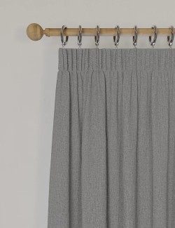 Brushed Pencil Pleat Blackout Ultra Temperature Smart Curtains