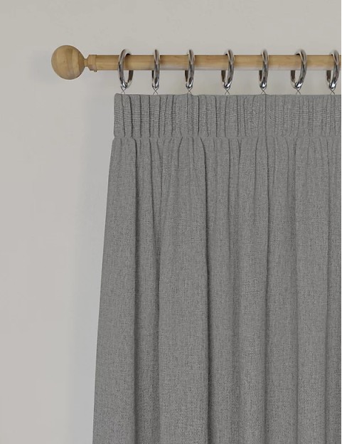 Brushed Pencil Pleat Blackout Ultra Temperature Smart Curtains