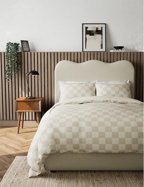 Pure Cotton Checked Bedding Set