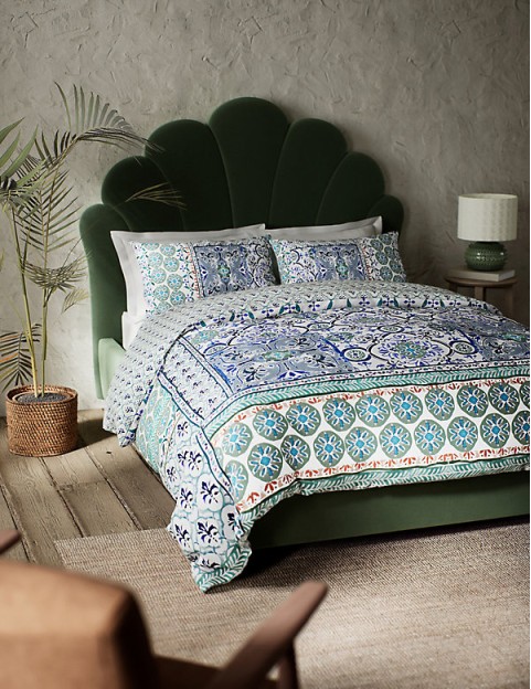 Comfortably Cool Lyocell Rich Spliced Tile Bedding Set