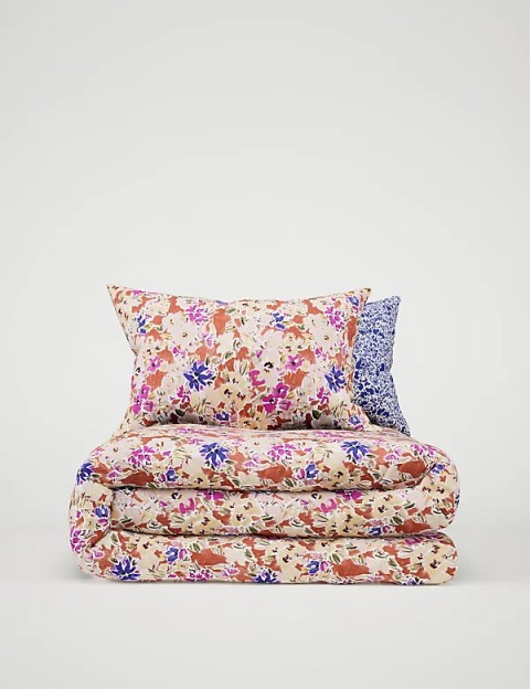 Comfortably Cool Lyocell Rich Floral Ikat Bedding Set