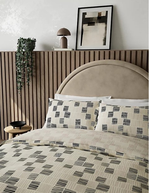 Pure Cotton Geometric Bedding Set