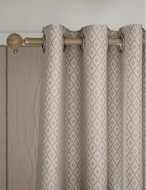 Diamond Geometric Eyelet Curtains