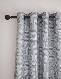 Jacquard Striped Eyelet Curtains