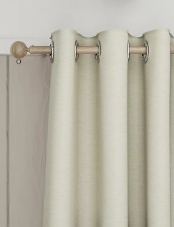 Linen Look Eyelet Blackout Curtains