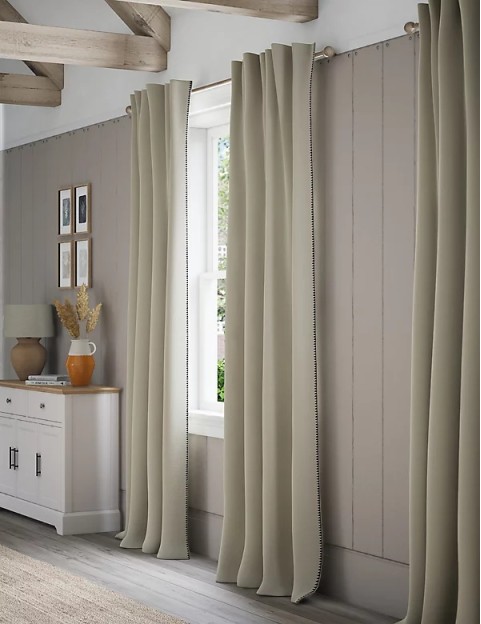 Pure Cotton Embroidered Multiway Curtains