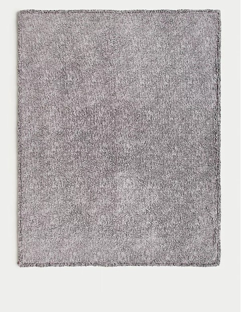 Teddy Fleece Plain Throw